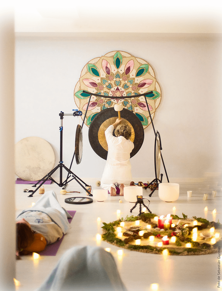 Baño de sonido Madrid con gong y cuencos